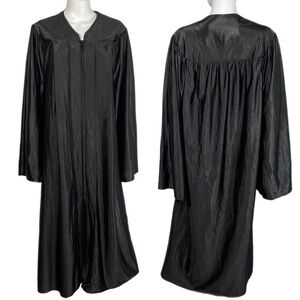 One Way Shiny Black Graduation Robe 5’9”-5’11”